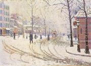 Paul Signac Le Boulevard De Clichy La Neige oil on canvas